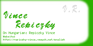 vince repiczky business card